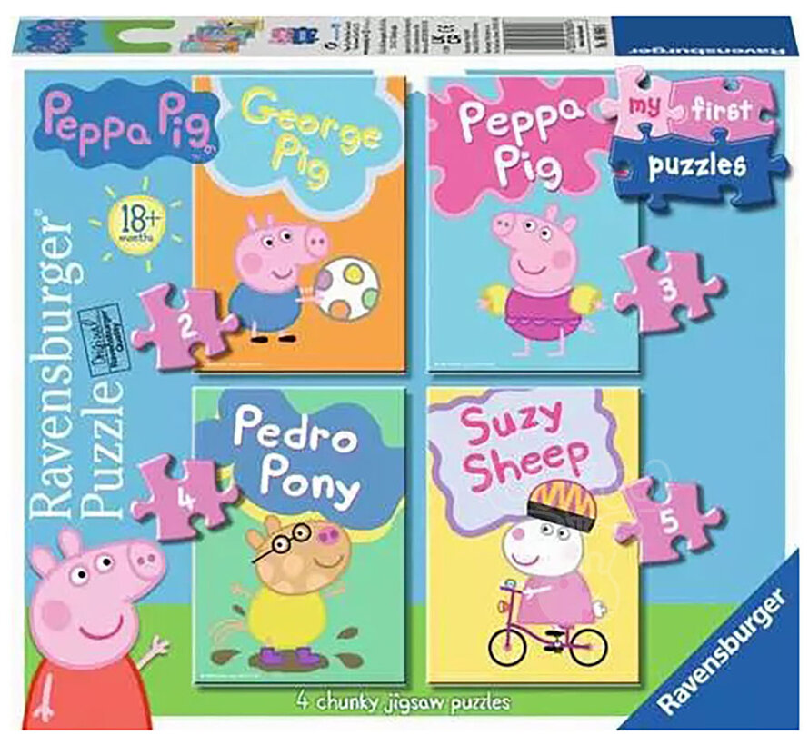 Ravensburger My First: Puzzle Peppa Pig Puzzle 2, 3, 4, 5 pcs