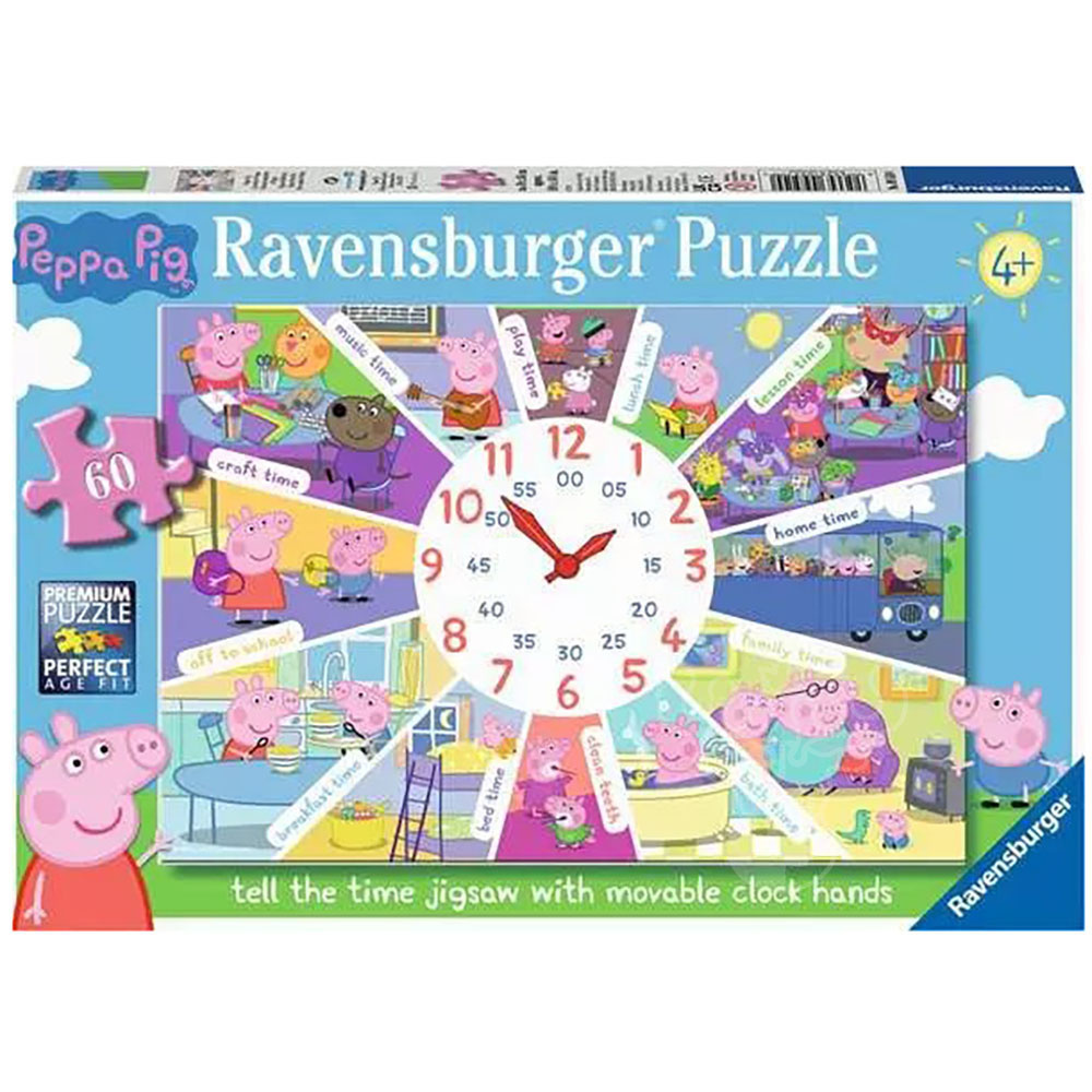 Ravensburger Peppa Pig Tell the Time Puzzle 60pcs Puzzles Canada