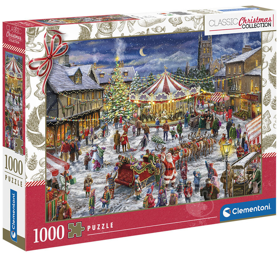 Clementoni Classic Christmas: The Christmas Fair Puzzle 1000pcs - ORIGINAL BOX SIZE