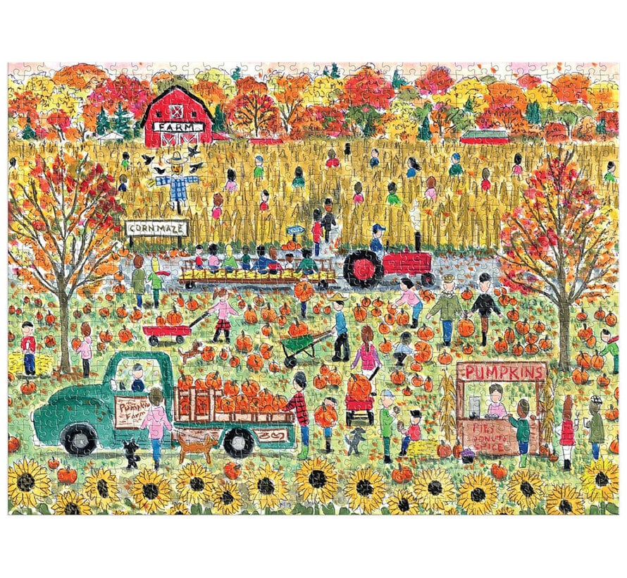 Galison Michael Storrings Pumpkin Patch Puzzle 1000pcs