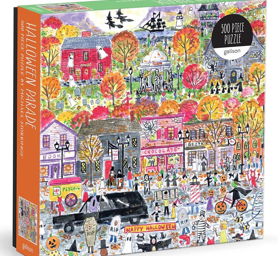 Galison Michael Storrings Halloween Parade Puzzle 500pcs