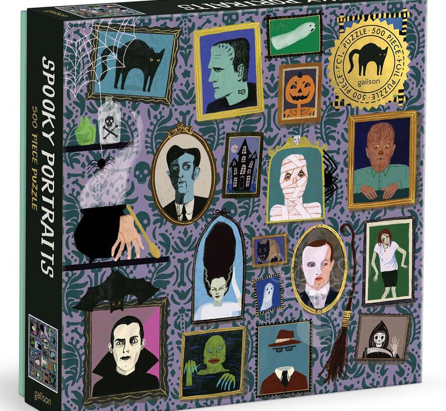 Galison Spooky Portraits Puzzle 500pcs