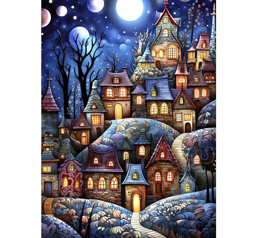 Alipson Village Under The Moon Puzzle 1000pcs