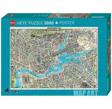 Heye Heye Map Art City of Pop Puzzle 2000pcs