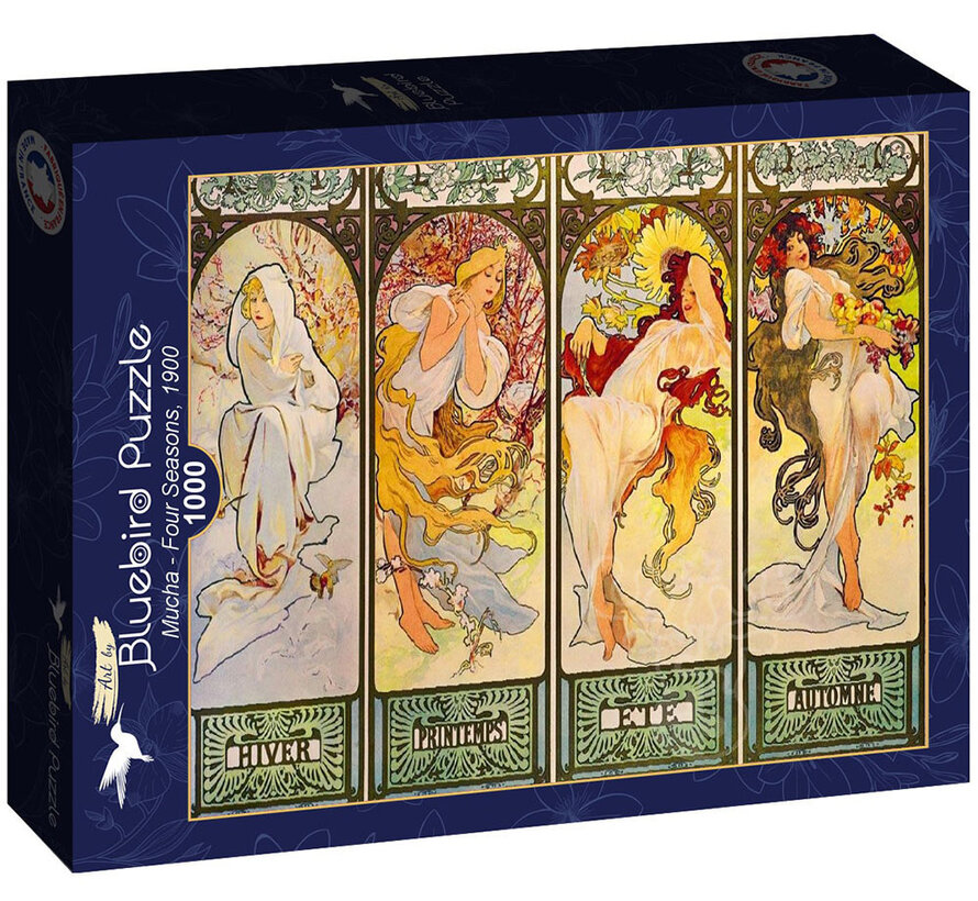 Bluebird Mucha - Four Seasons, 1900 Puzzle 1000pcs