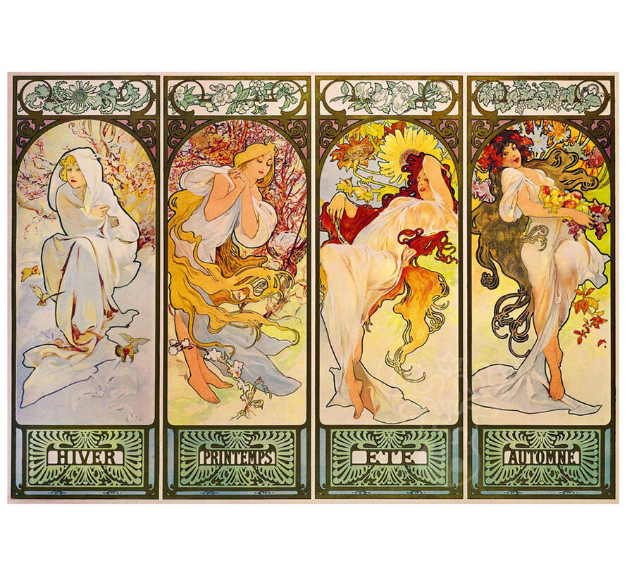 Bluebird Mucha - Four Seasons, 1900 Puzzle 1000pcs