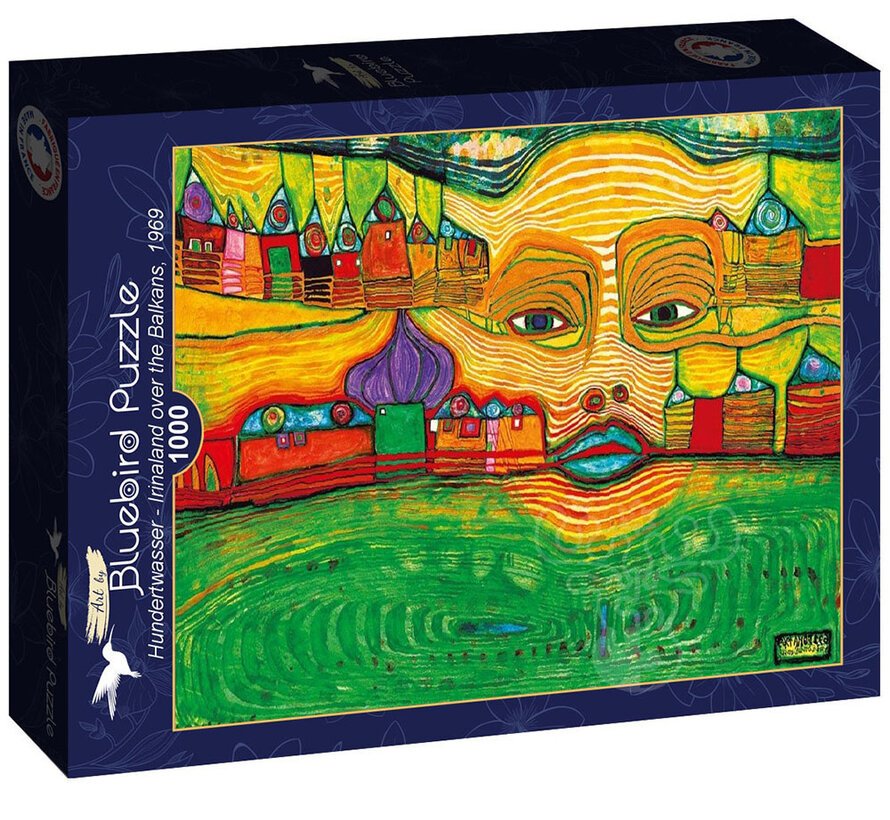 Bluebird Hundertwasser - Irinaland over the Balkans, 1969 Puzzle 1000pcs