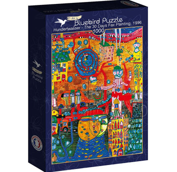 Bluebird Bluebird Hundertwasser - The 30 Days Fax Painting, 1996 Puzzle 1000pcs