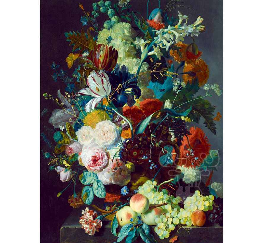 Bluebird Jan Van Huysum - Still Life with Flowers and Fruit, 1715 Puzzle 1000pcs