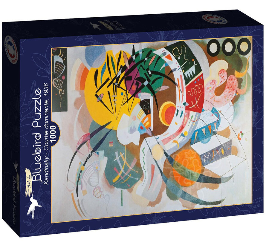 Bluebird Kandinsky - Courbe dominante, 1936 Puzzle 1000pcs