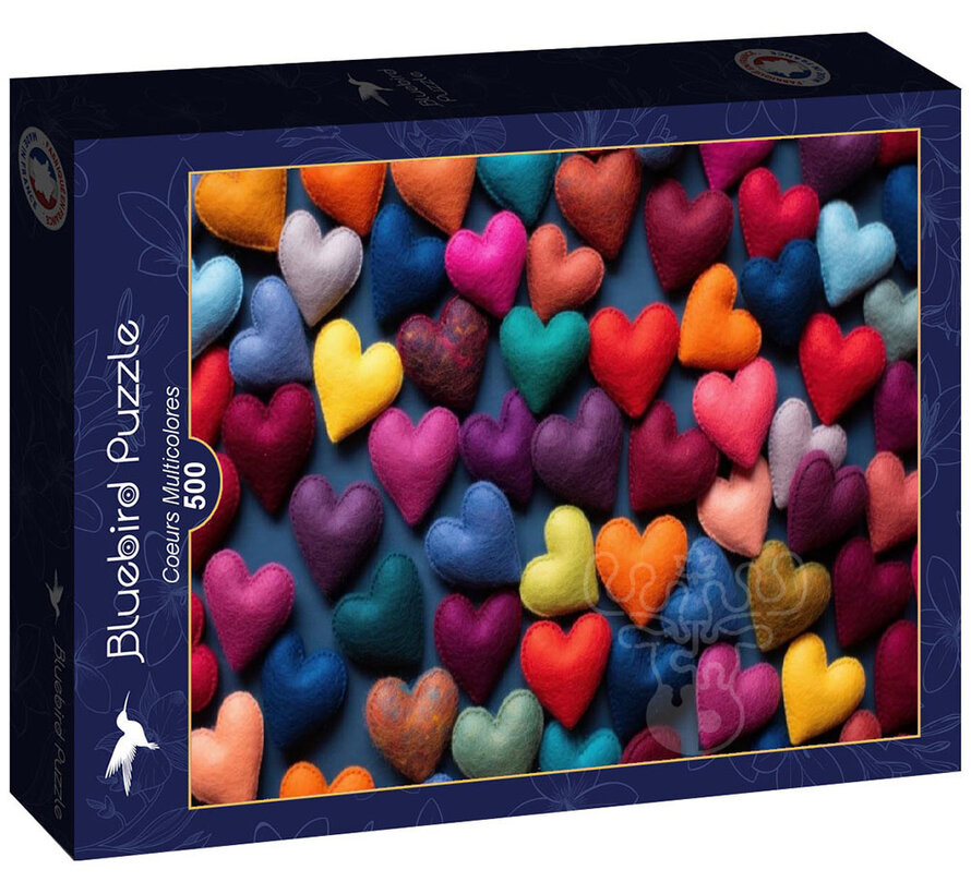 Bluebird Coeurs Multicolores Puzzle 500pcs