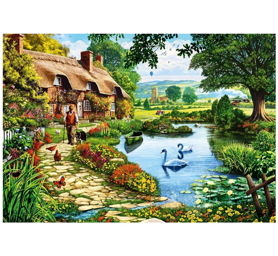 Bluebird Cottage by the Lake Puzzle 1000pcs