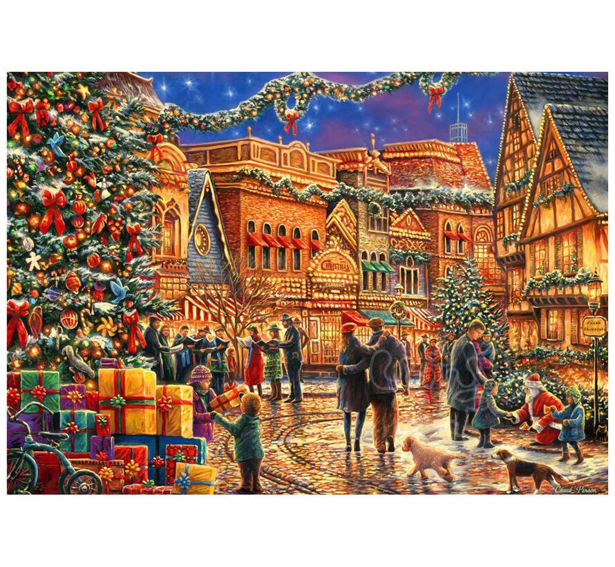 Bluebird Christmas at the Town Square Puzzle 2000pcs