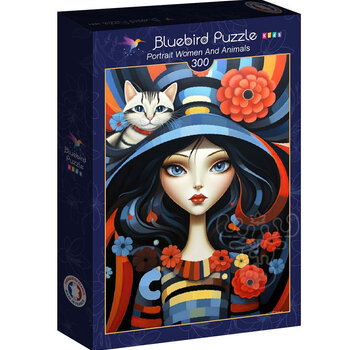 Bluebird FINAL SALE Bluebird Portrait Women And Animals Puzzle 300pcs RETIRED