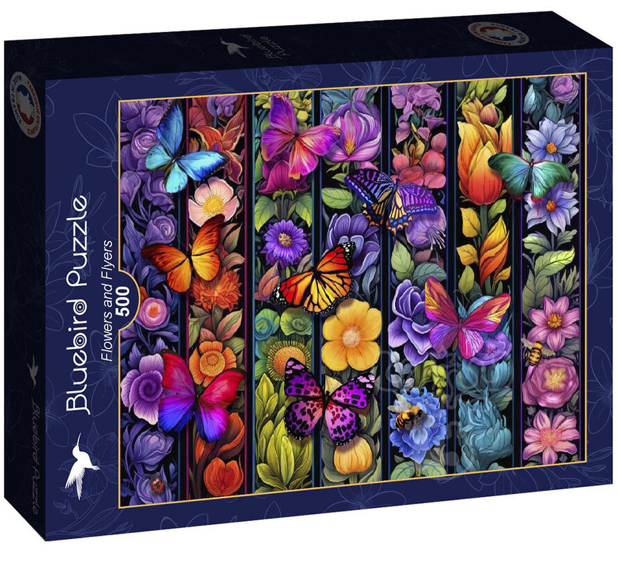 Bluebird Flowers and Flyers Puzzle 500pcs