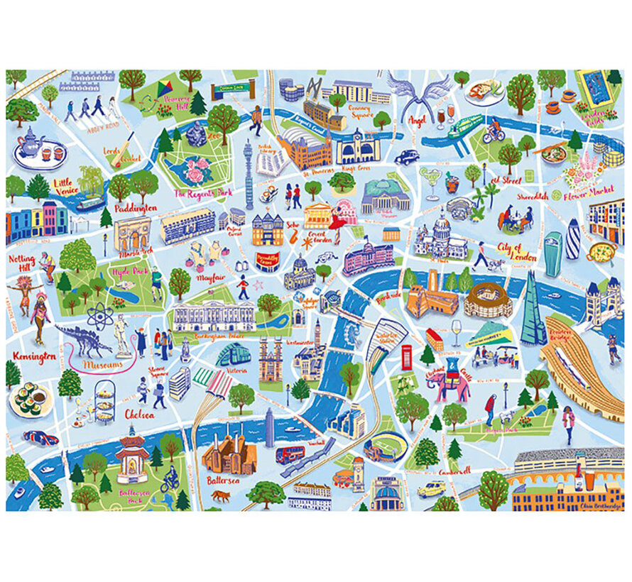 Falcon Contemporary London Sightseeing Puzzle 1000pcs - Import