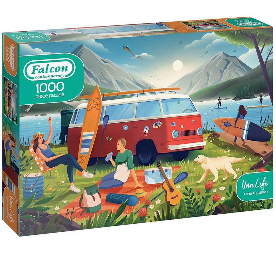 Falcon Contemporary Van Life Puzzle 1000pcs - Import