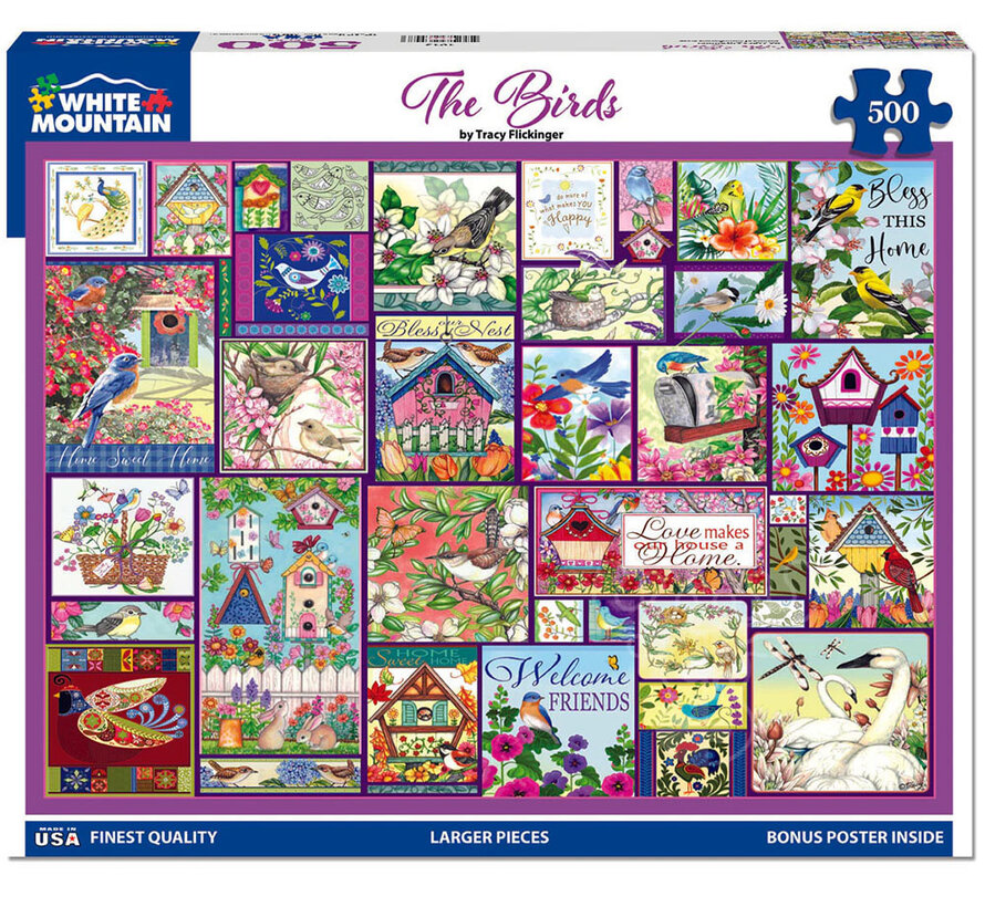 White Mountain The Birds Puzzle 500pcs