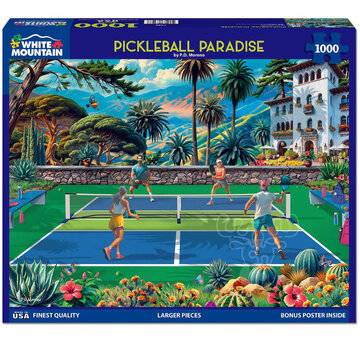 White Mountain White Mountain Pickleball Paradise Puzzle 1000pcs