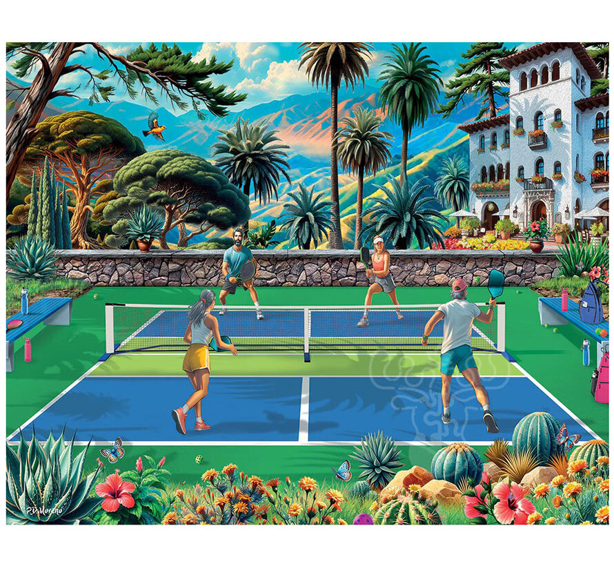 White Mountain Pickleball Paradise Puzzle 1000pcs