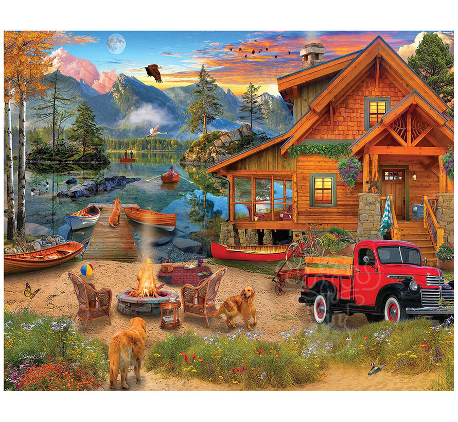 White Mountain Lake Retreat Puzzle 1000pcs