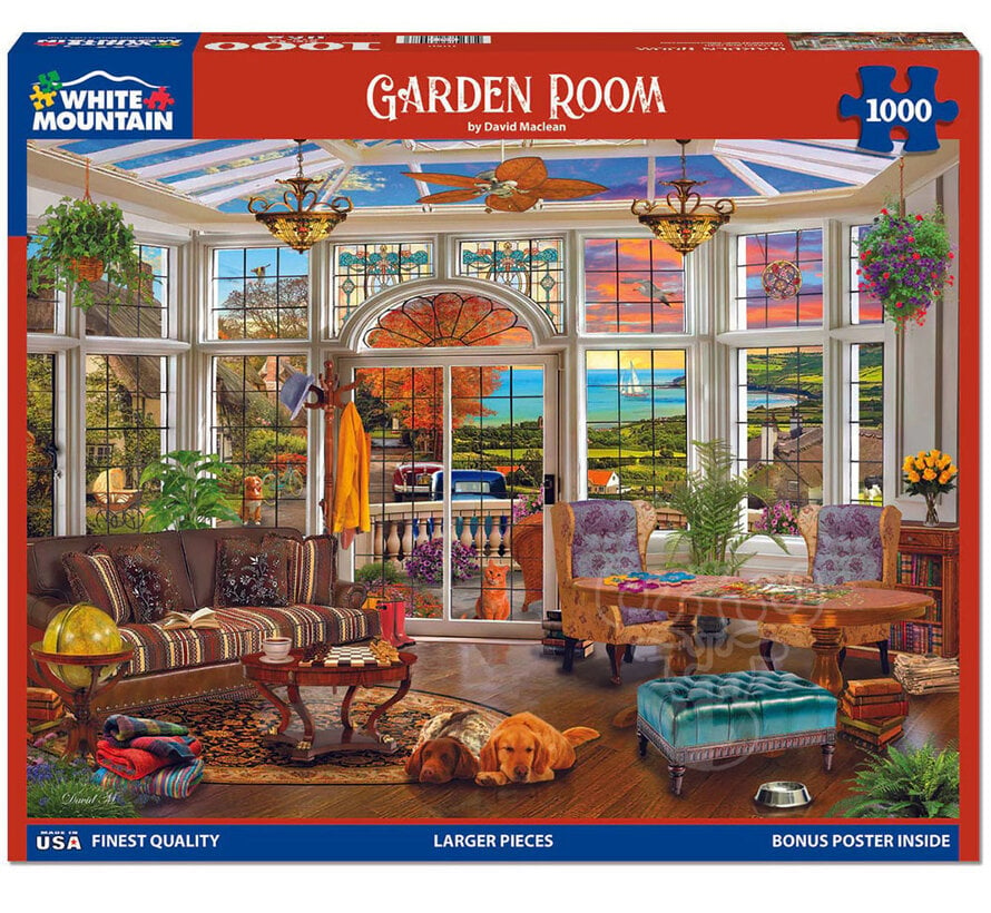 White Mountain Garden Room Puzzle 1000pcs