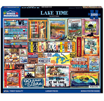 White Mountain White Mountain Lake Time Puzzle 1000pcs