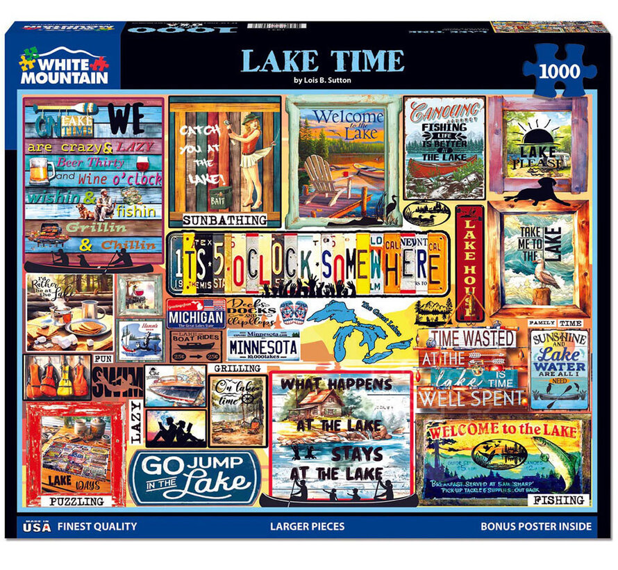 White Mountain Lake Time Puzzle 1000pcs