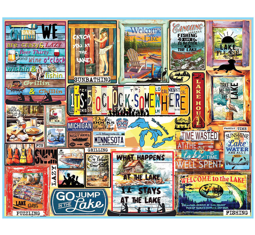 White Mountain Lake Time Puzzle 1000pcs