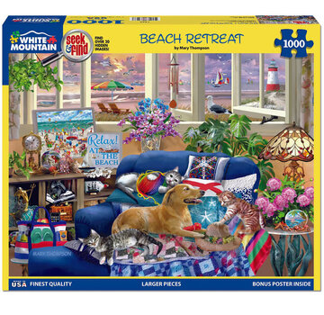 White Mountain White Mountain Beach Retreat - Seek & Find Puzzle 1000pcs