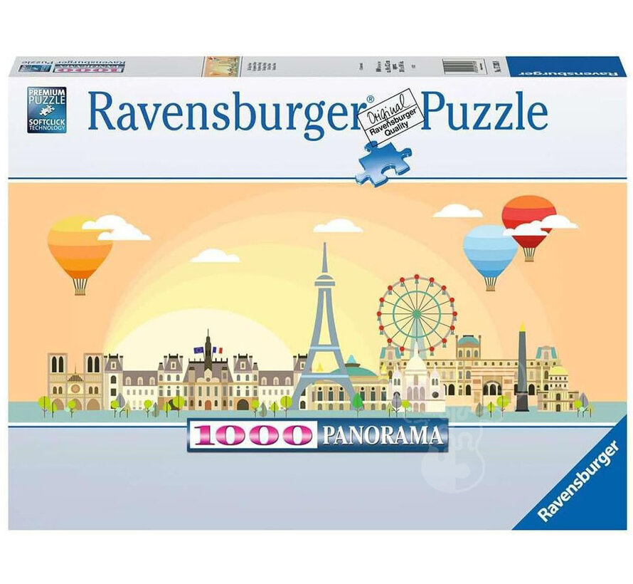 Ravensburger A Day in Paris Panoramic Puzzle 1000pcs - Import