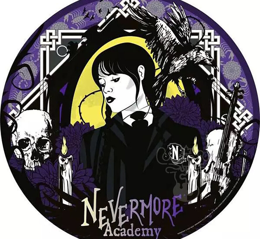 Ravensburger Wednesday "Nevermore Academy" Round Puzzle 500pcs - Import