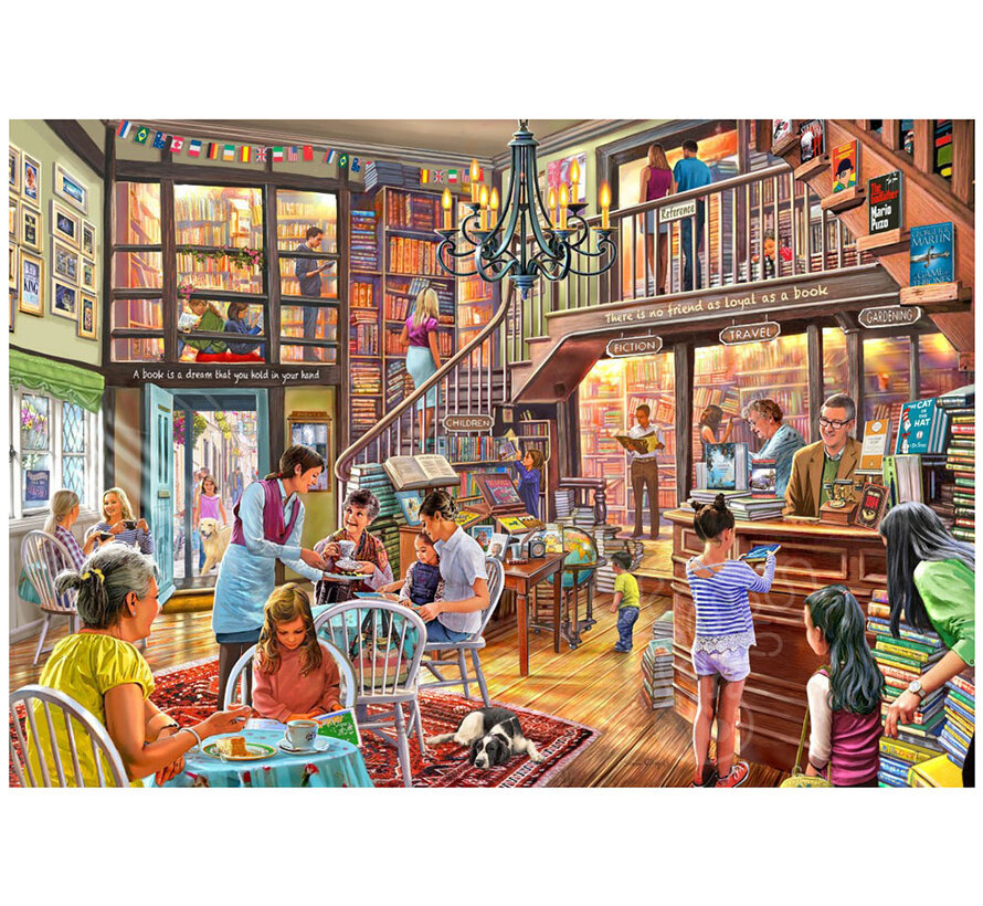 Bluebird Bookshop Tearoom Puzzle 1000pcs