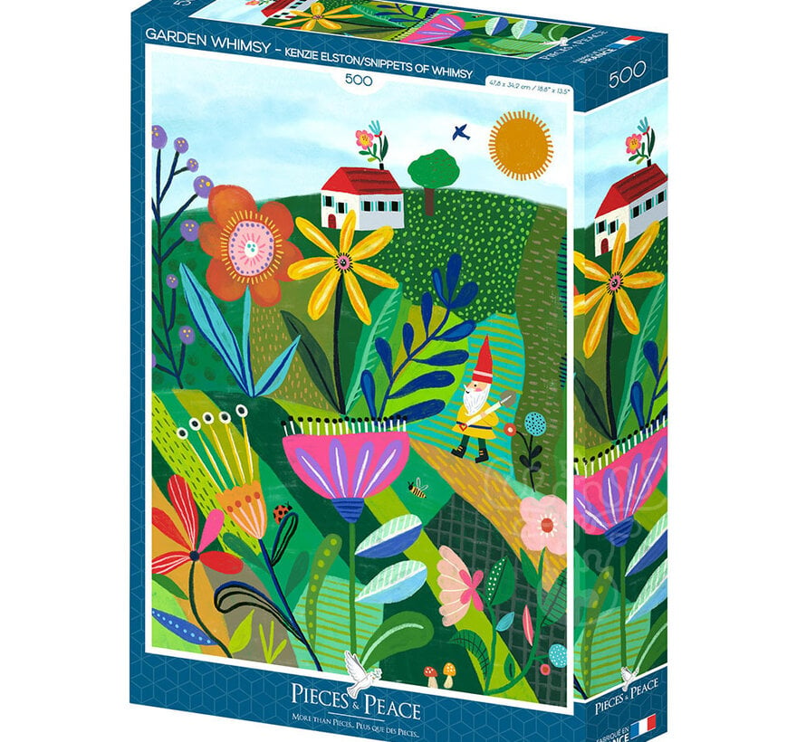 Pieces & Peace Garden Whimsy Puzzle 500pcs