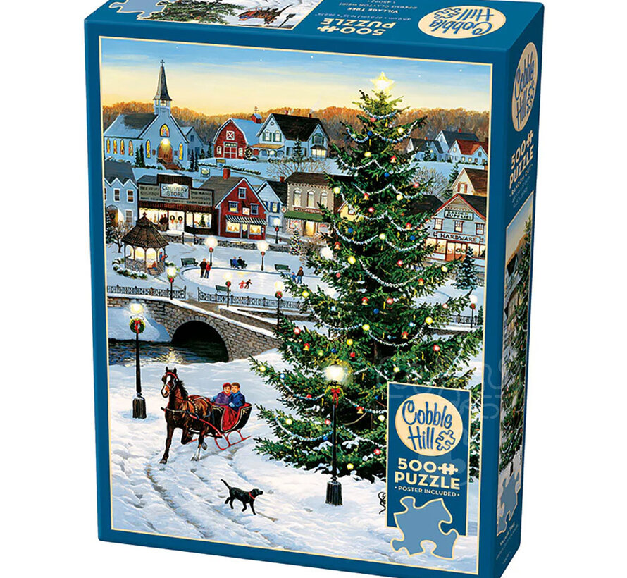 Cobble Hill Village Tree Puzzle 500pcs