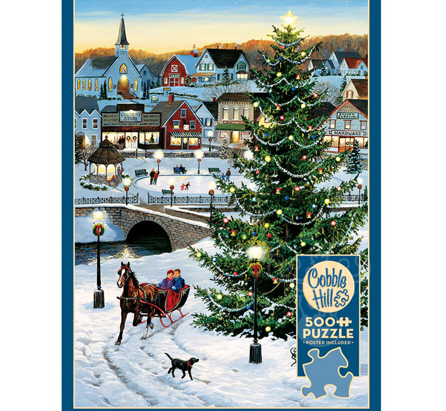 Cobble Hill Village Tree Puzzle 500pcs