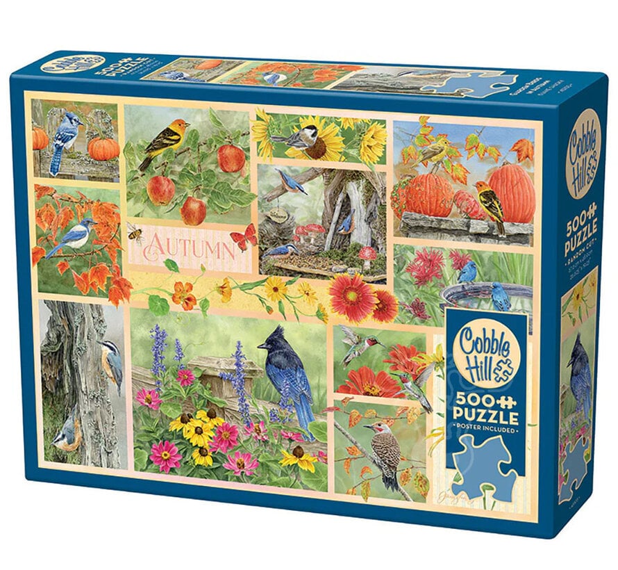 Cobble Hill Garden Birds in Autumn Puzzle 500pcs