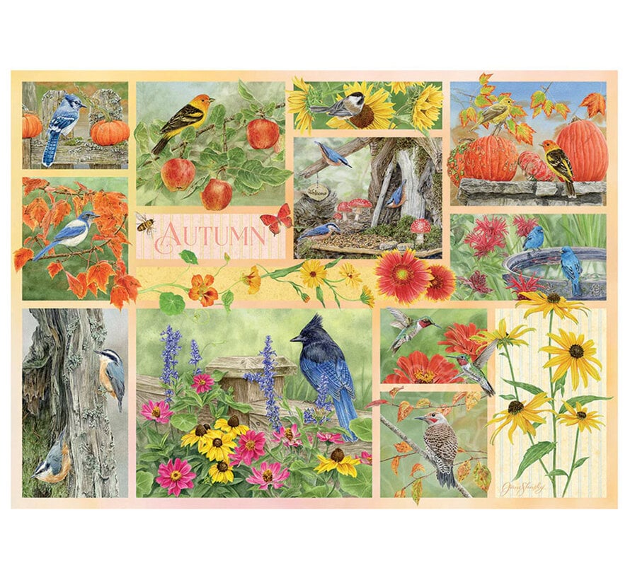 Cobble Hill Garden Birds in Autumn Puzzle 500pcs