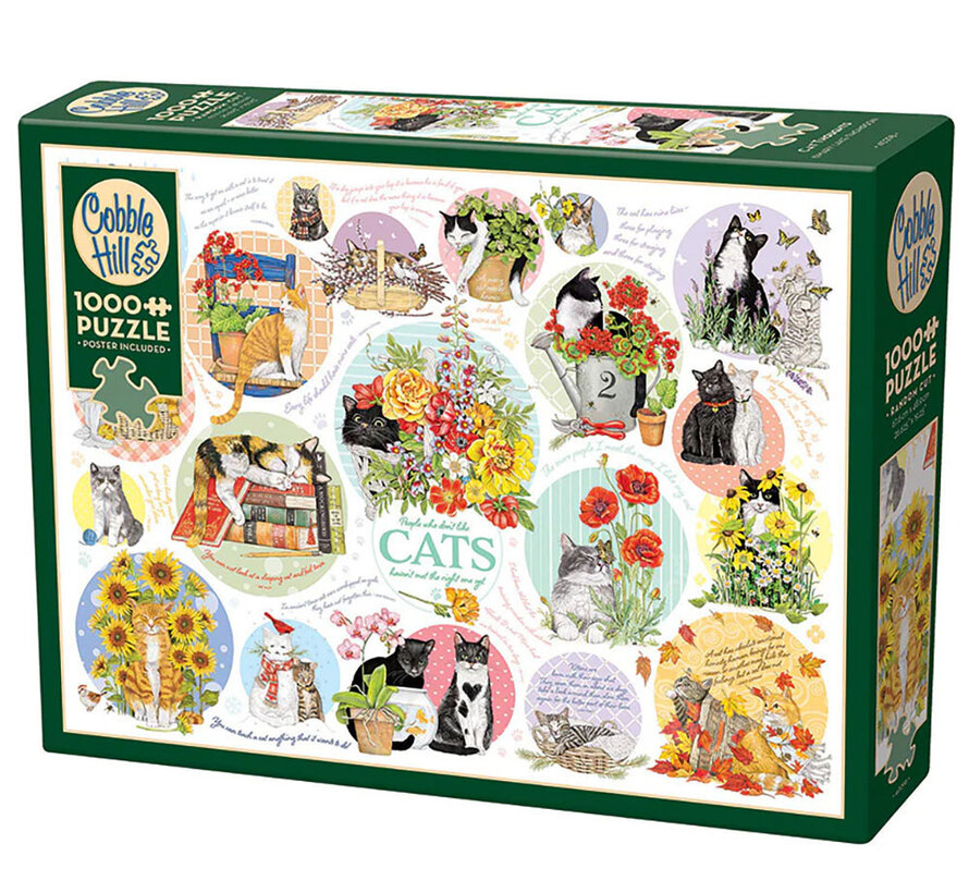 Cobble Hill Cat Thoughts Puzzle 1000pcs