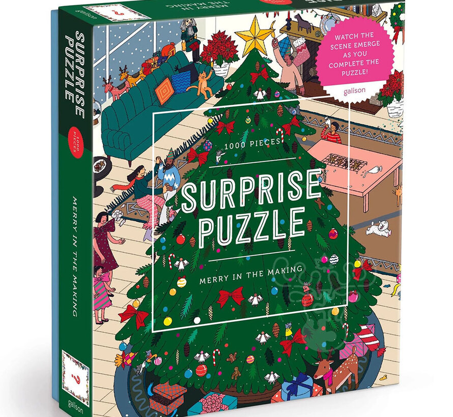 Galison Merry In the Making Surprise Puzzle 1000pcs