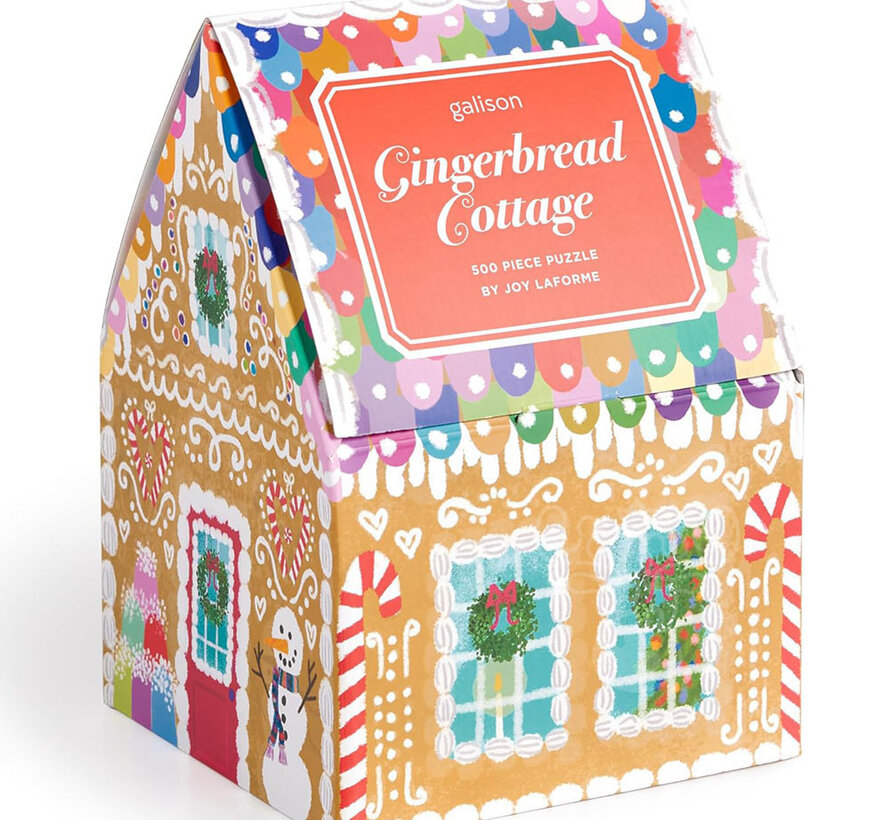 GalisonJoy Laforme Gingerbread Cottage Puzzle 500pcs in a House Shaped Box