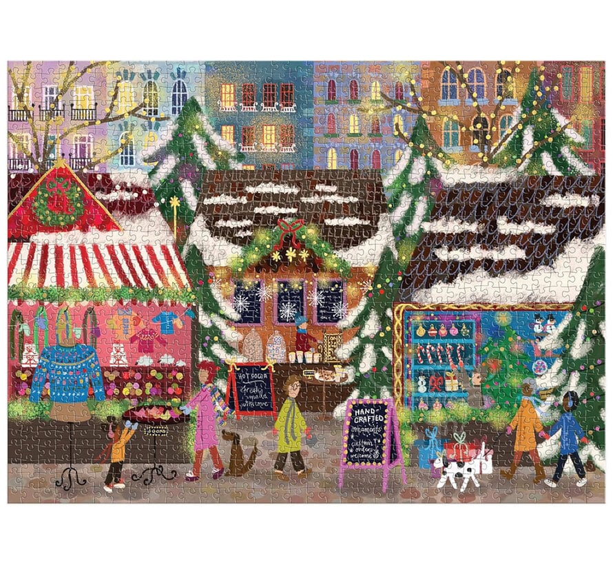 Galison Joy Laforme Merry Market Foil Puzzle 1000pcs