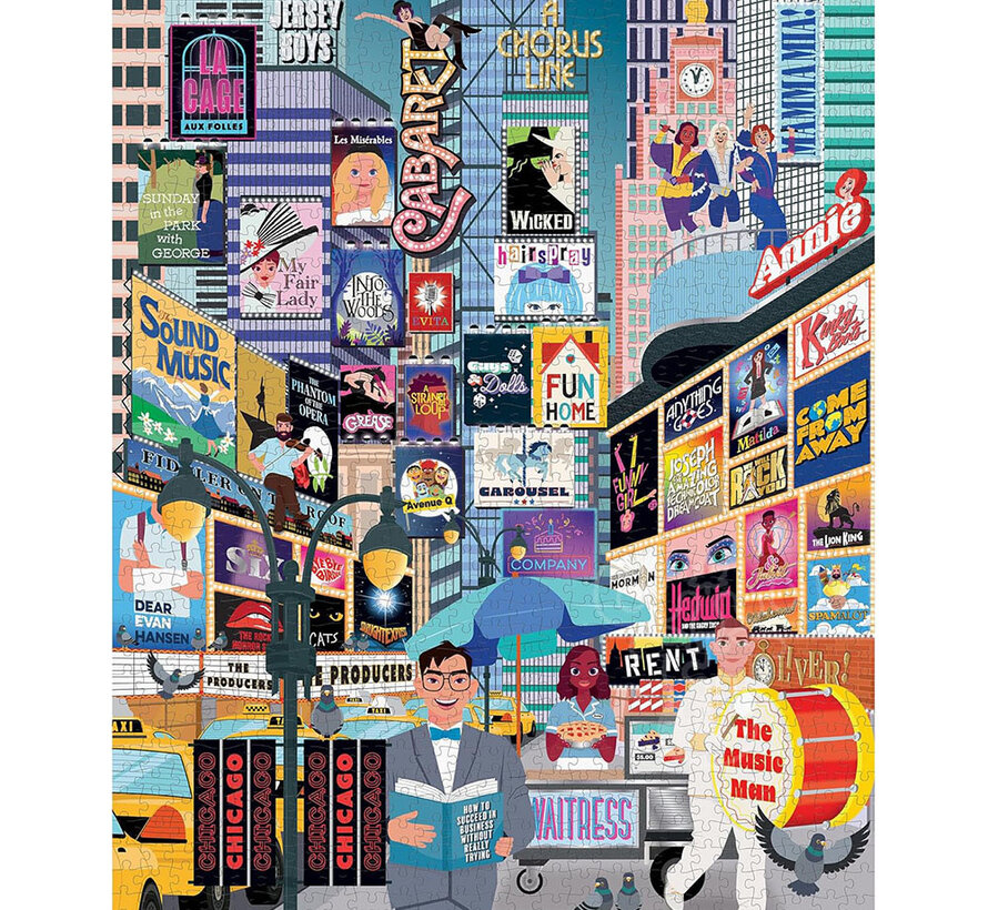 Ridley's 50 Must-See Musicals Bucket List Puzzle 1000pcs