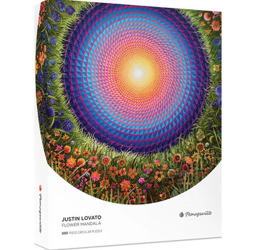 Pomegranate Pomegranate Lovato, Justin: Flower Mandala Circular Puzzle 500pcs