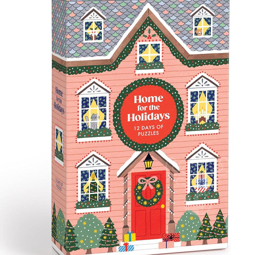 Galison 12 Days of Puzzles Home for the Holidays Advent Calendar Puzzle 500pcs (12 x 42pcs)