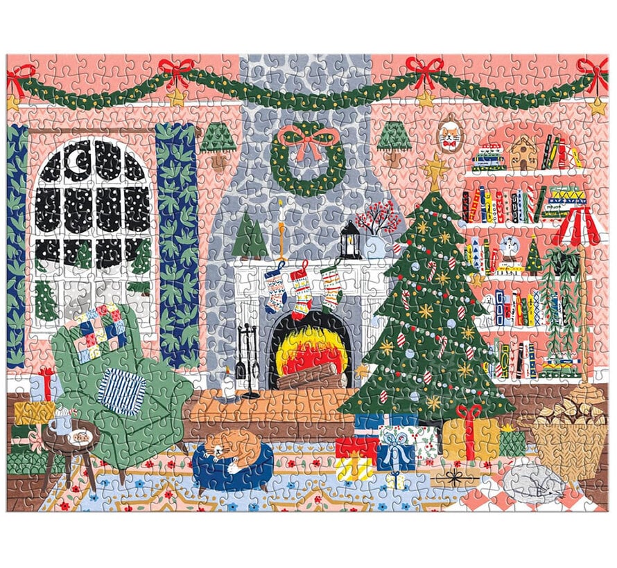 Galison 12 Days of Puzzles Home for the Holidays Advent Calendar Puzzle 500pcs (12 x 42pcs)