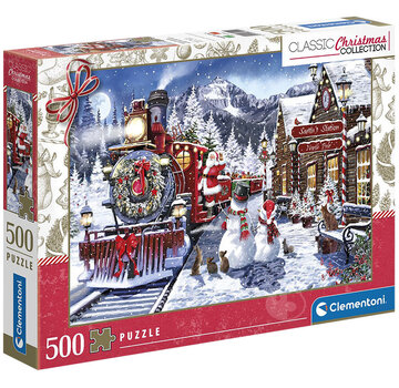 Clementoni Clementoni Train Station with Snowmen Puzzle 500pcs - ORIGINAL BOX SIZE