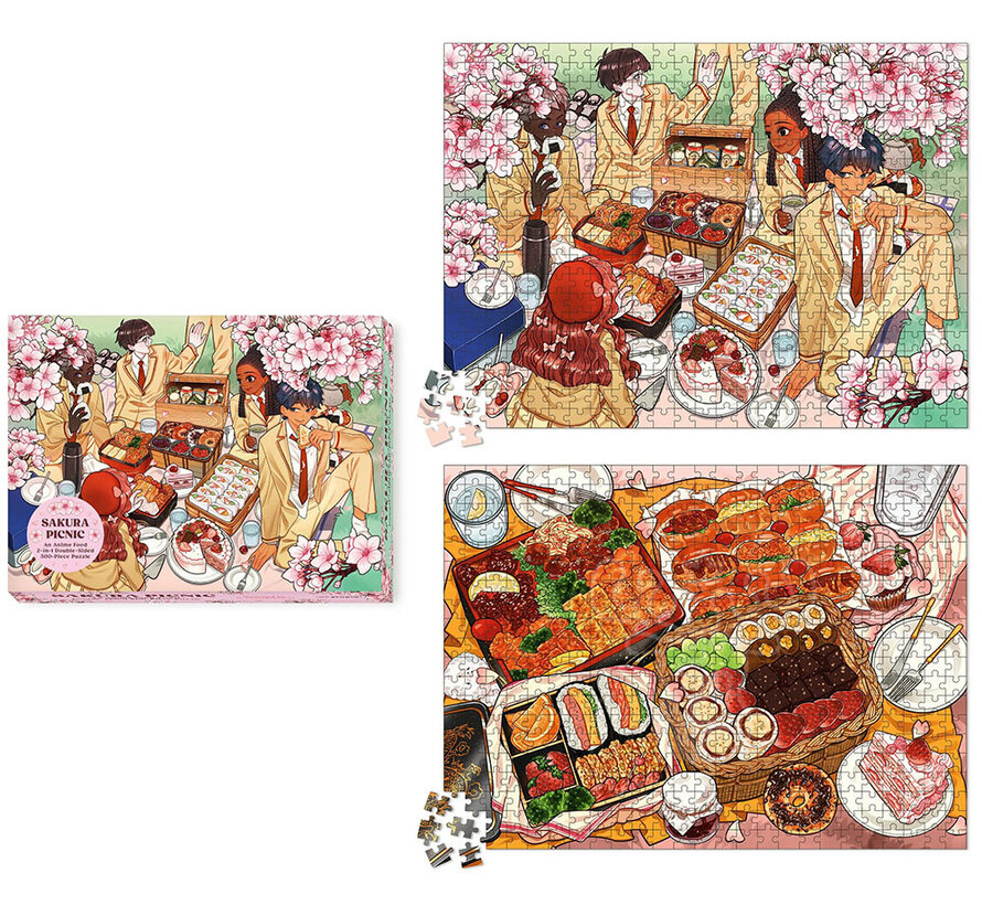 RP Studio Sakura (Cherry Blossom) Picnic 2-in-1 Double-Sided Puzzle 500pcs