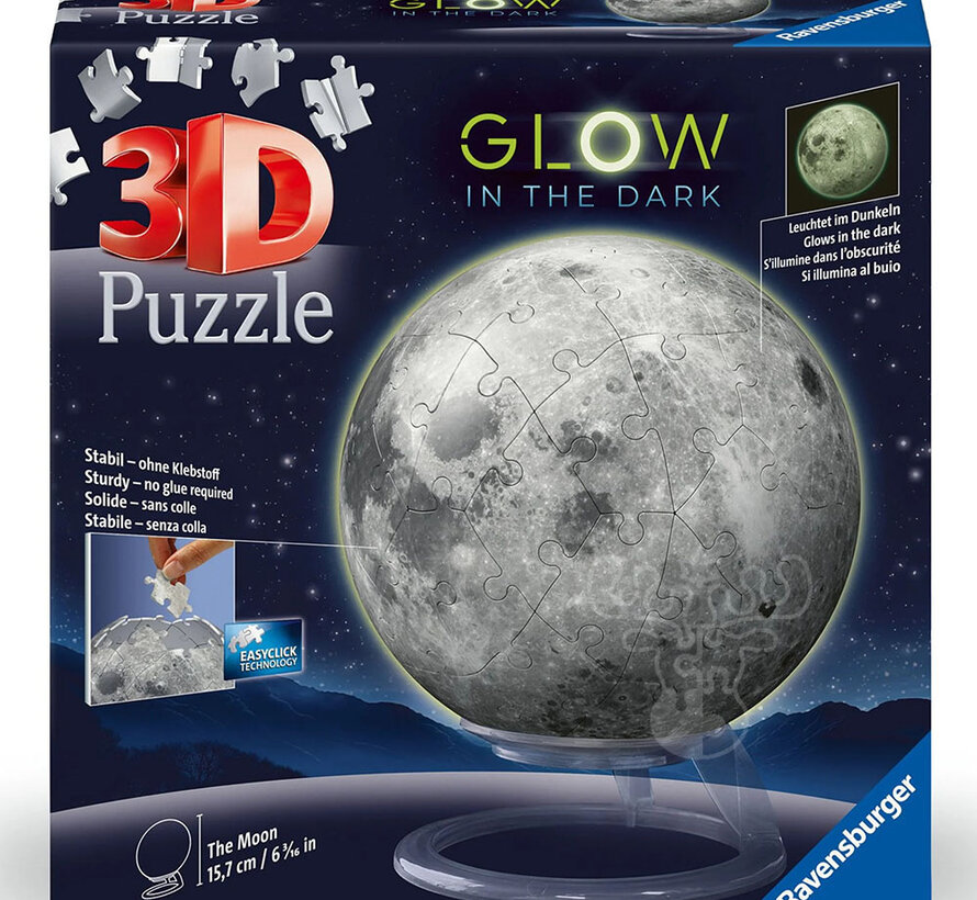 Ravensburger 3D Glow-In-The-Dark Moon Puzzle 72pcs