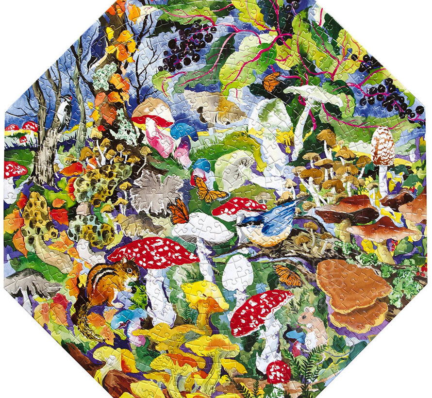 eeBoo Poisonous Mushrooms Octagon Puzzle 500pcs